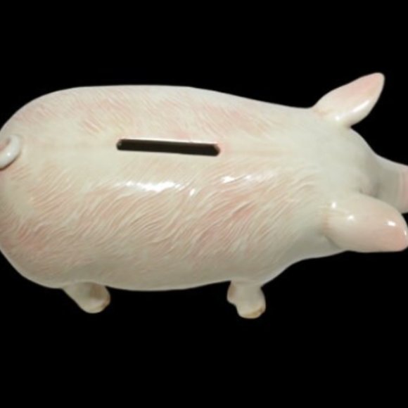 Vintage Otagiri Life Like Piggy Bank Cover On Bottom Coin Removal Home Decor - Picture 4 of 7